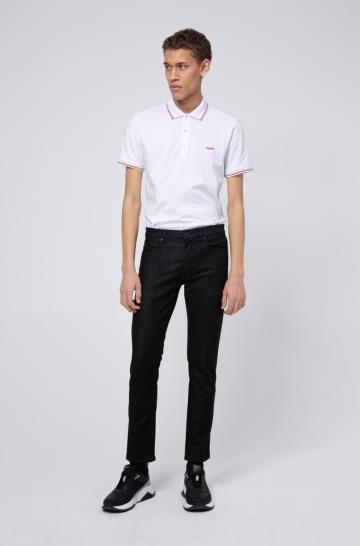 Koszulki Polo HUGO Slim Fit Białe Męskie (Pl15475)